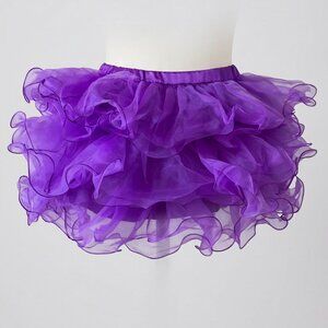 VINTAGE - Purple Multi layered Ruffle Tutu Skirt - XL kids - medium adult